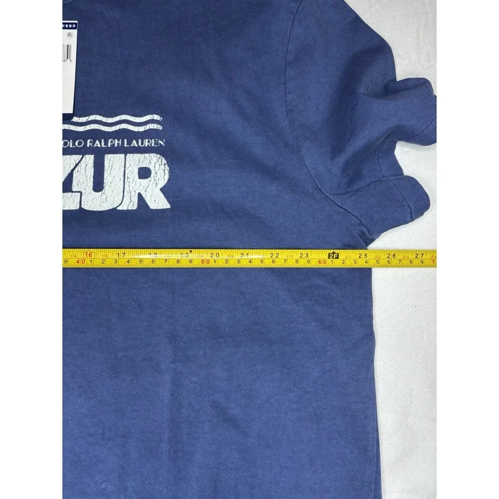 Polo by  Ralph Lauren Cote D' Azur Classic Fit T‎ Shirt Blue XL NWT Retro Style